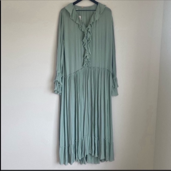 NWT Free People Sweet Darlin Maxi Dress in Mint Small - Picture 4 of 7